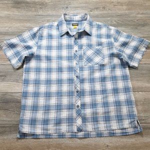 Cabelas Short Sleeve Shirt Mens XL Casual Outdoor Gear Camping Hunting Workwear